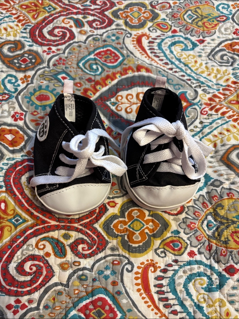 Build a bear Black Canvas Lace-Up Sneakers